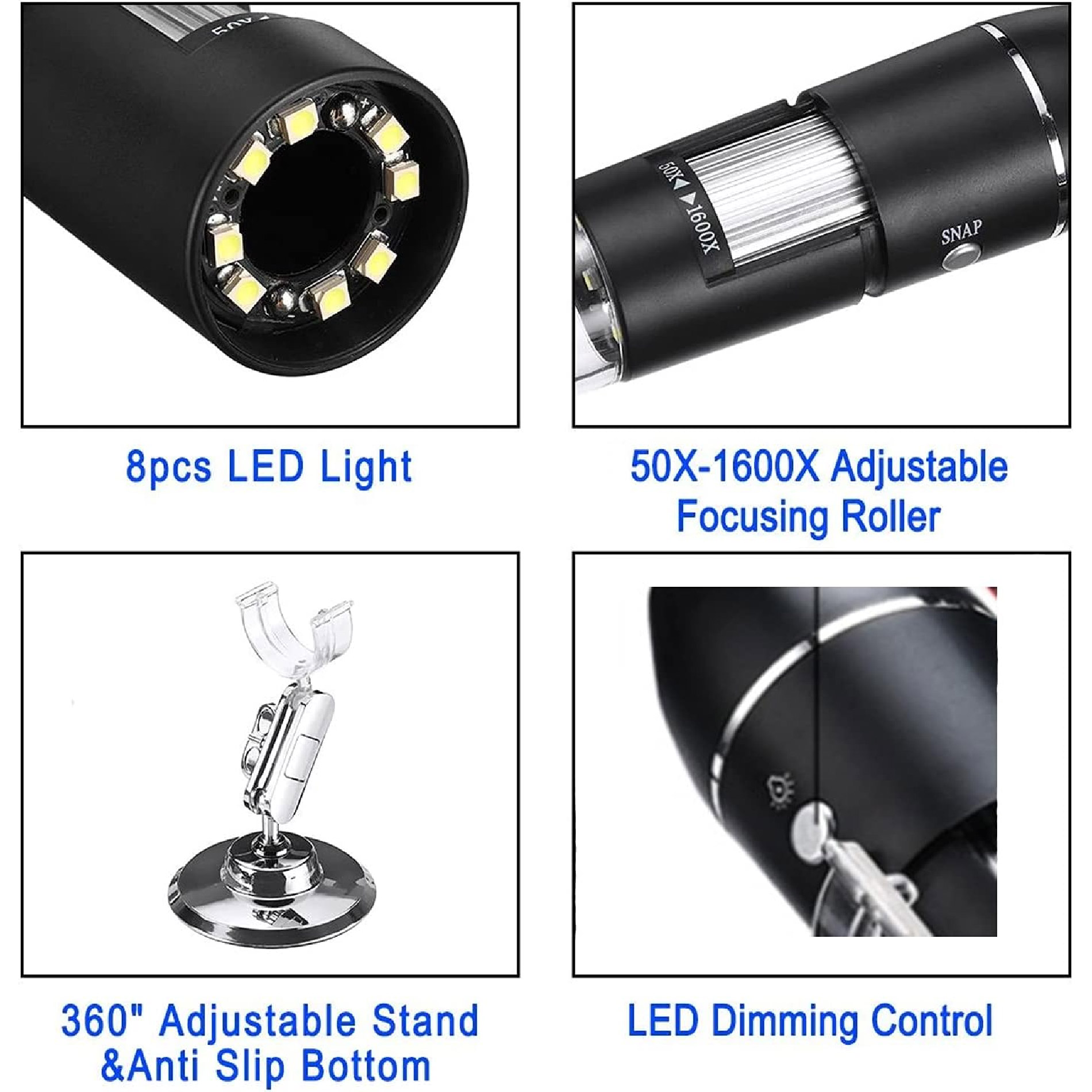 Miniatura 2 de Microscopio Digital 1600x Usb Portatil